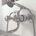 Bateria Wannowa Ścienna Z Zestawem Natryskowym Chrom