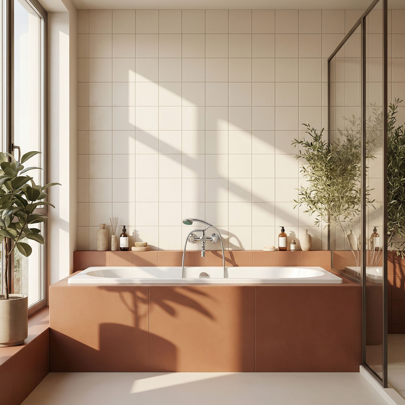 Bateria Wannowa Ścienna Z Zestawem Natryskowym Chrom