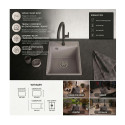 Zlewozmywak Granitowy Jednokomorowy HUB Beżowy