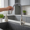 Bateria Zlewozmywakowa Z Elastyczną Wylewką Stal/Szary Navira Bateria Zlewozmywakowa Z Elastyczną Wylewką Stal/Szary Navira