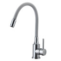 Bateria Zlewozmywakowa Z Elastyczną Wylewką Chrom/Szary Navira Bateria Zlewozmywakowa Z Elastyczną Wylewką Chrom/Szary Navira