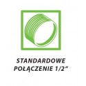 Deszczownica natryskowa górna Laveo seria RODEO SLIM Biała Chrom 25 mm