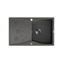 Zlewozmywak Granitowy 1 komorowy z ociekaczem 50x80cm syfon Czarny MOLOKIN Laveo Zlewozmywak Granitowy 1 komorowy z ociekaczem 50x80cm syfon Czarny MOLOKIN Laveo