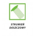 Deszczownica natryskowa górna Laveo seria RODEO SLIM Biała Chrom 25 mm