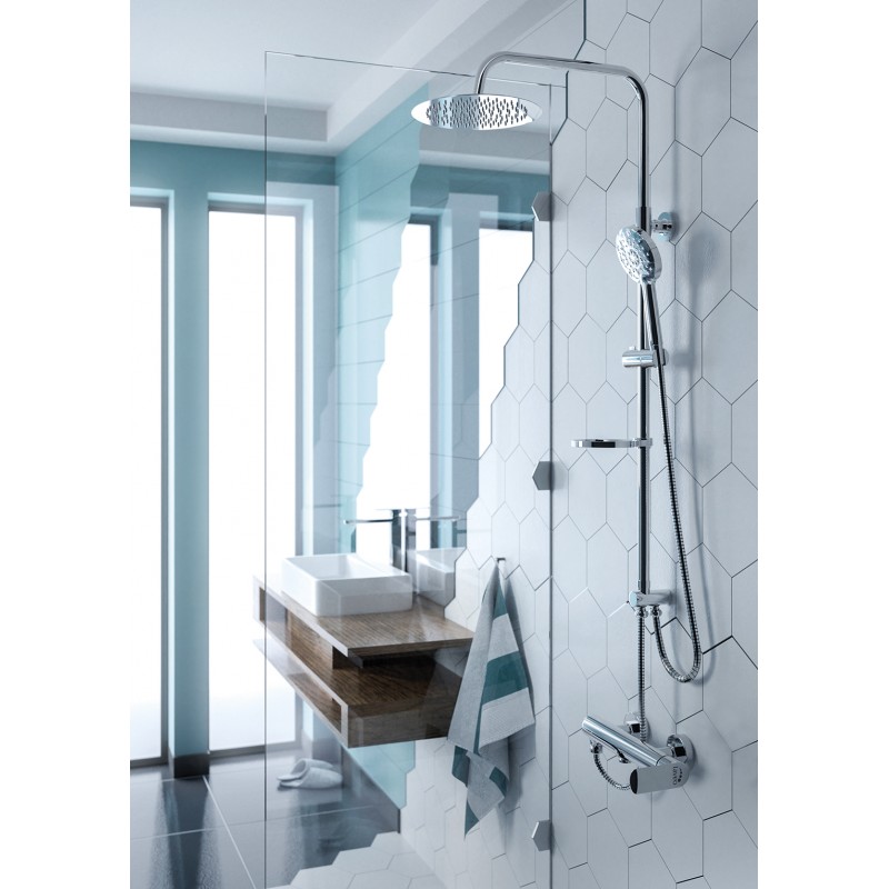 Kolumna Natryskowa SECA Deszczownica Słuchawka Wąż Uchwyt Regulacja