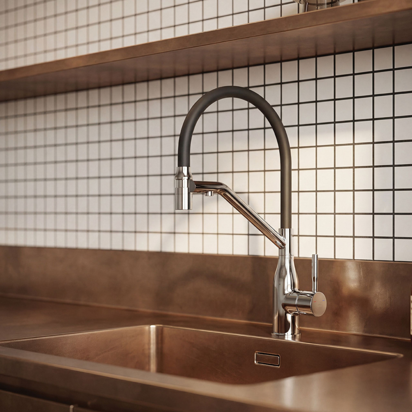 Bateria Zlewozmywakowa Z Podłączeniem Do Filtra Wody Colina Eco Chrom/Czarny Bateria Zlewozmywakowa Z Podłączeniem Do Filtra Wody Colina Eco Chrom/Czarny