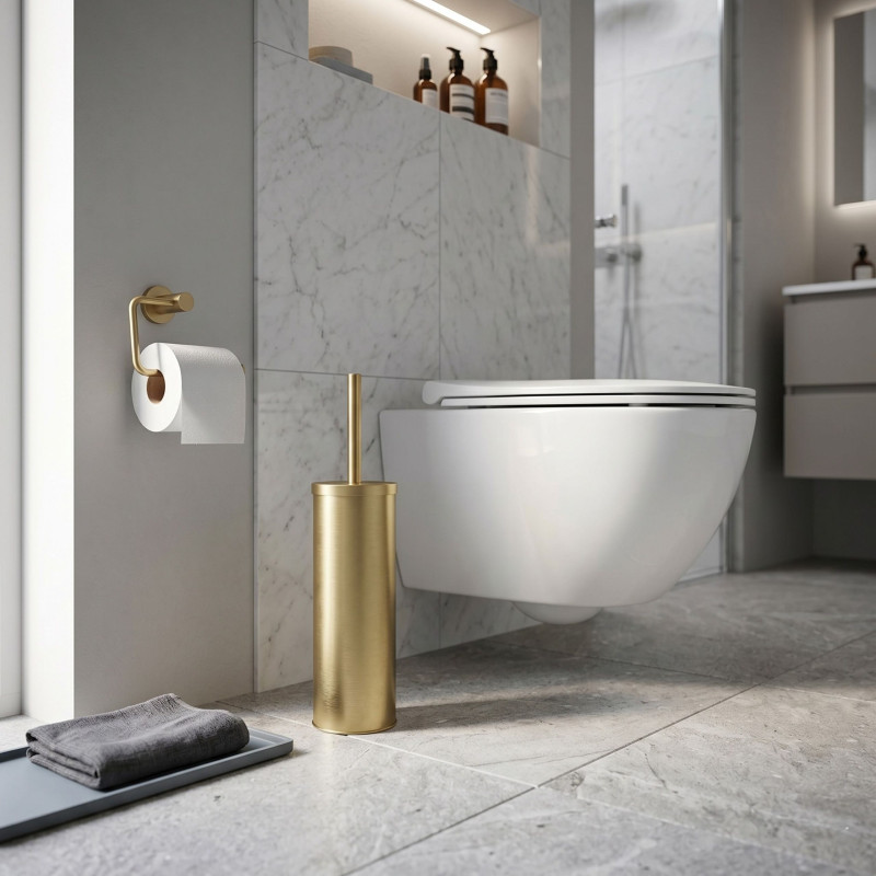 Szczotka do WC Wolnostojąca Toaletowa MIRI Złoto Szczotkowane Szczotka do WC Wolnostojąca Toaletowa MIRI Złoto Szczotkowane
