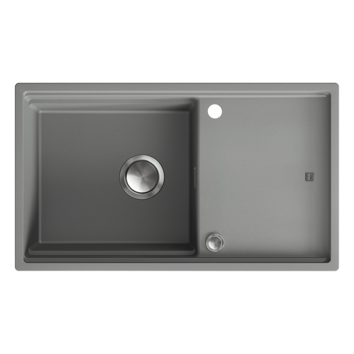 Zlewozmywak 1-komorowy Z Ociekaczem Deską I Rollmatą Tuvalu Volcano Grey 78x45,3