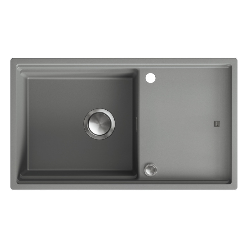 Zlewozmywak 1-komorowy Z Ociekaczem Deską I Rollmatą Tuvalu Volcano Grey 78x45,3