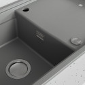Zlewozmywak 1-komorowy Z Ociekaczem Deską I Rollmatą Tuvalu Volcano Grey 78x45,3