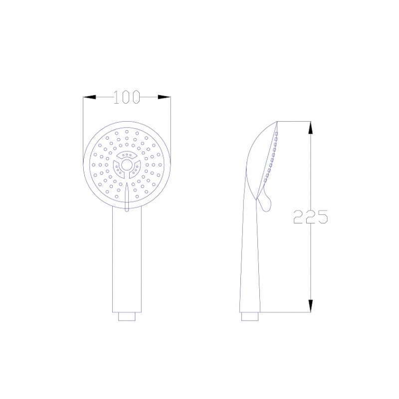 Słuchawka prysznicowa FLUO kolor zielony/chrom