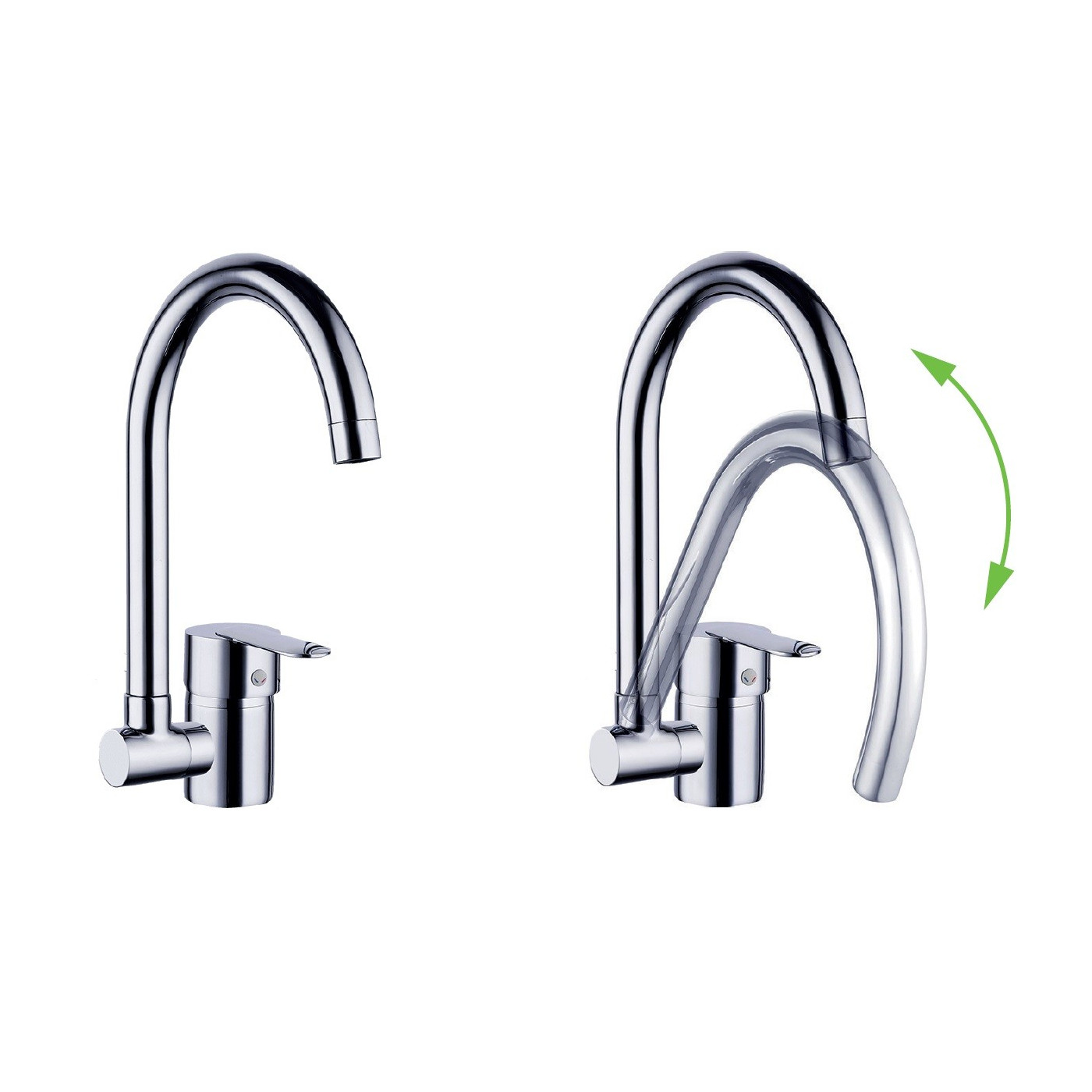 LAVEO Bateria Zlewozmywakowa Stojąca, Łamana LILA