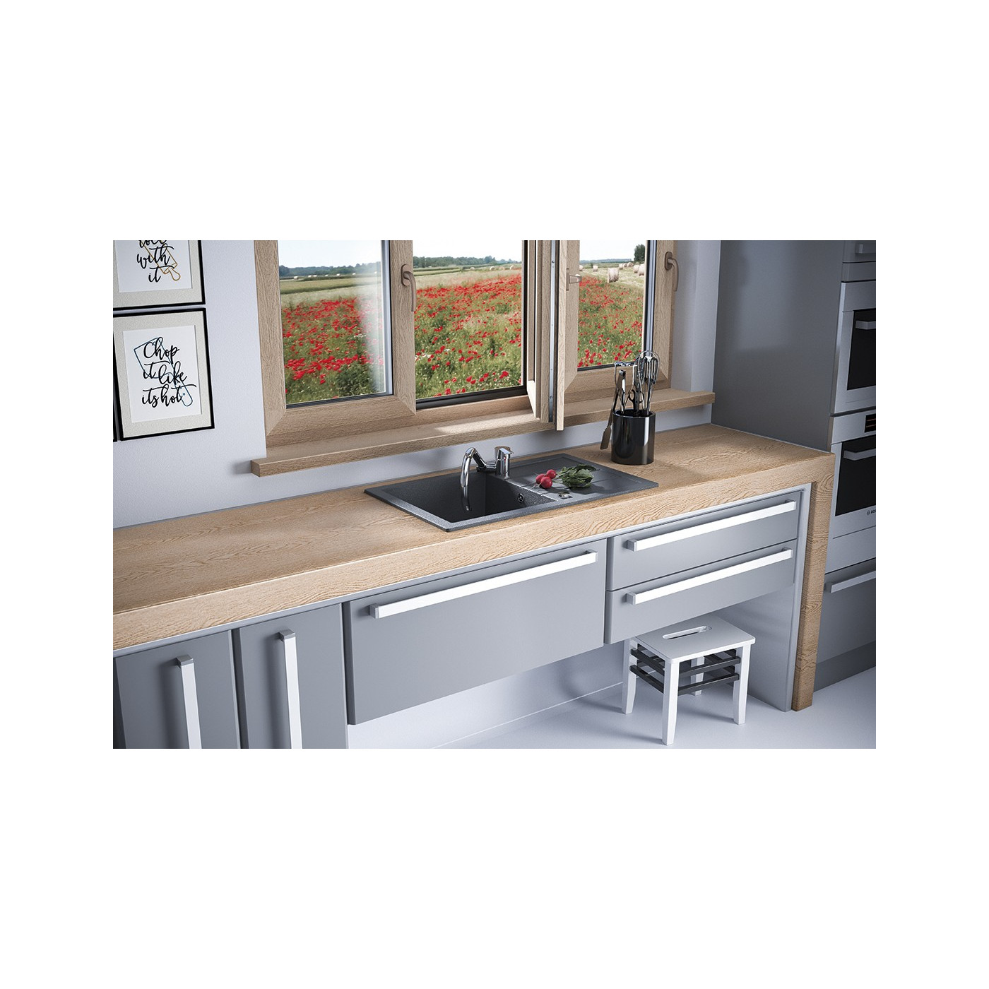 LAVEO Bateria Zlewozmywakowa Stojąca, Łamana LILA