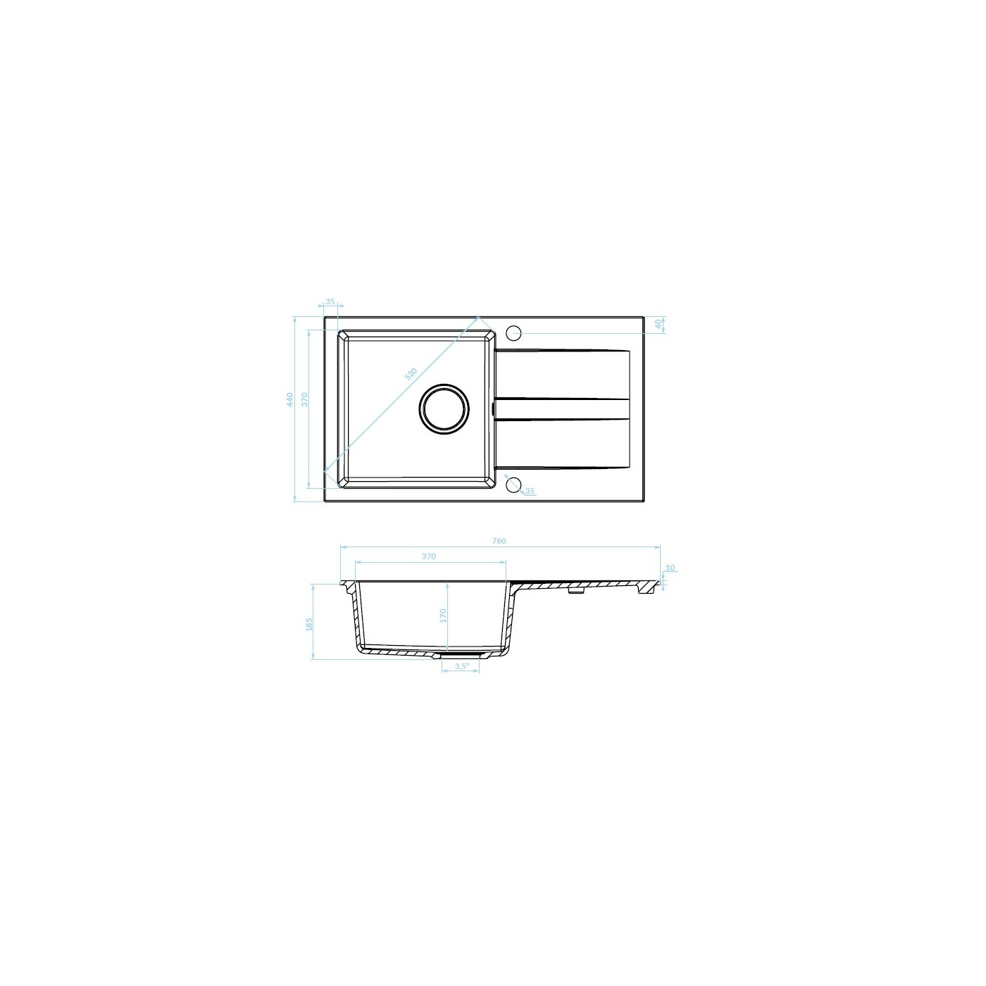 Zlewozmywak Zlew Granitowy Bateria elastyczna Syfon