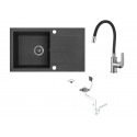 Zlewozmywak Zlew Granitowy Bateria elastyczna Syfon Zlewozmywak Zlew Granitowy Bateria elastyczna Syfon