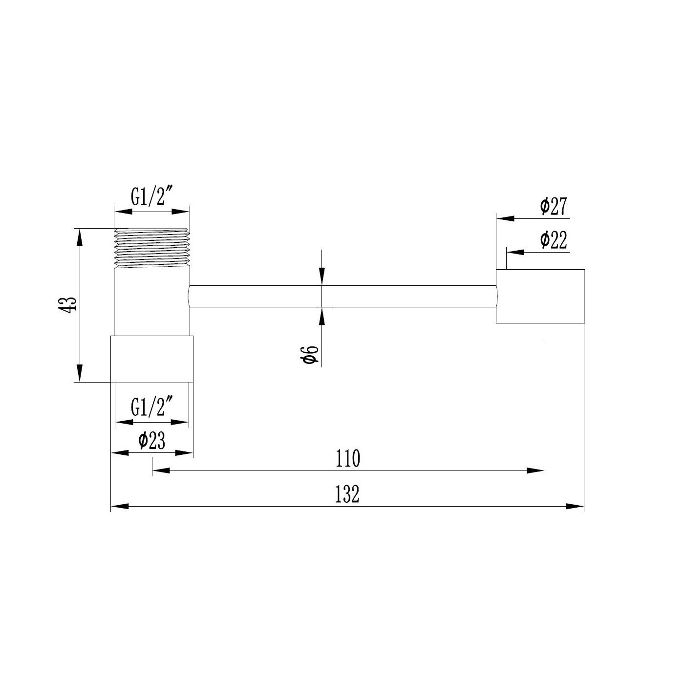 Uchwyt do Słuchawki Natryskowej Chrom Czarny