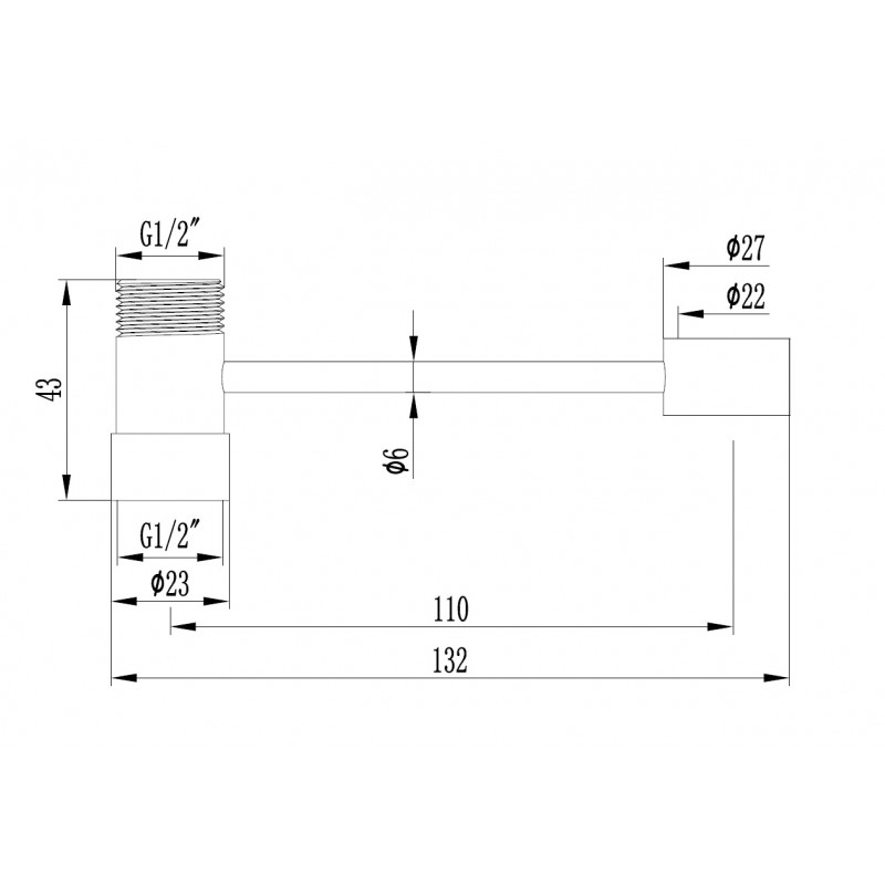 Uchwyt do Słuchawki Natryskowej Chrom Czarny