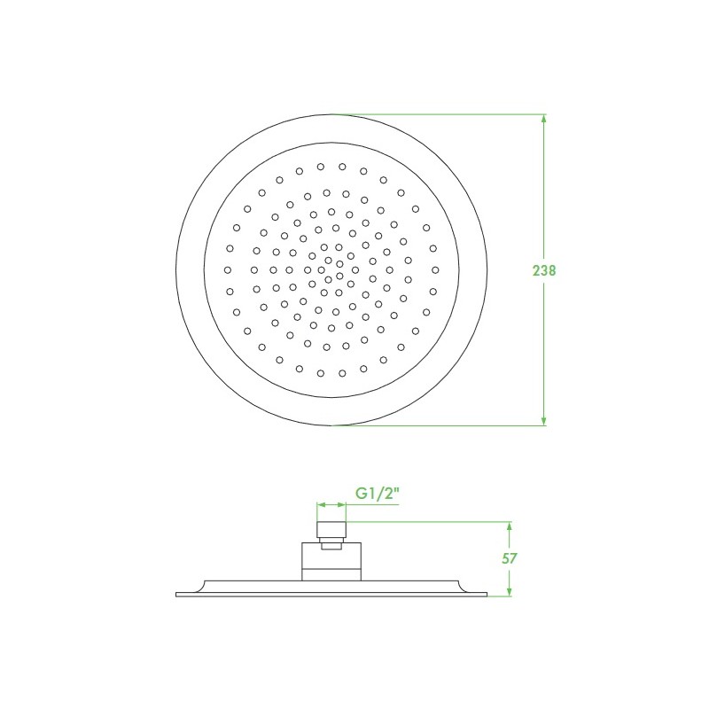 Deszczownica prysznicowa LAVEO Chrom 24 cm LEIA Deszczownica prysznicowa LAVEO Chrom 24 cm LEIA