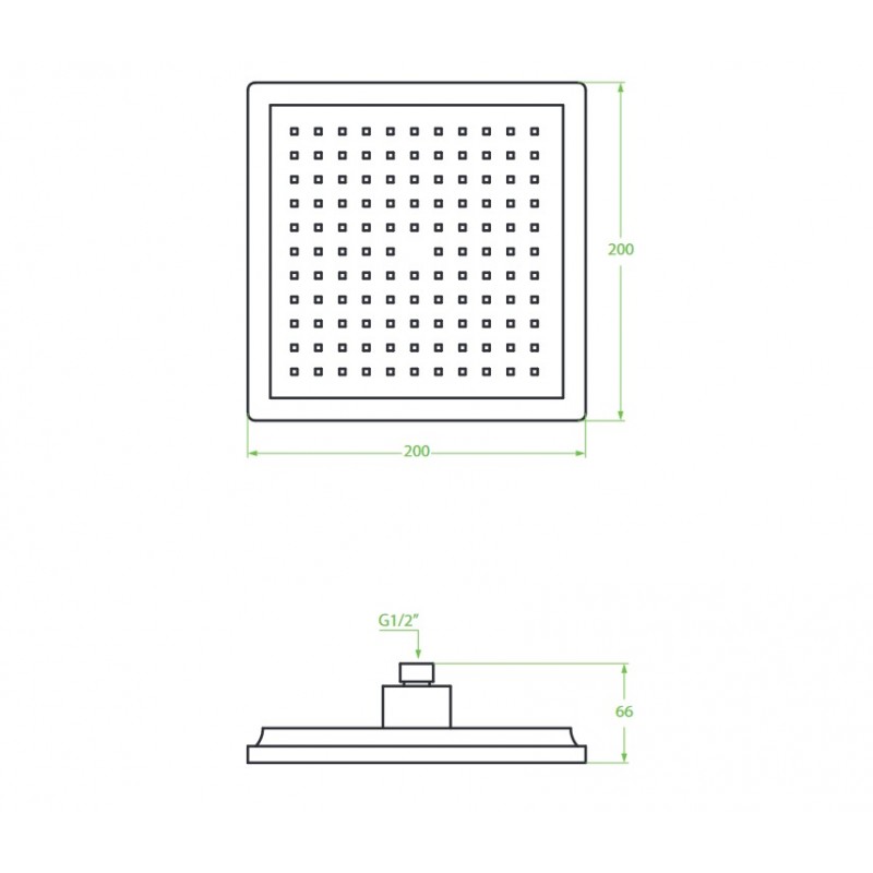 Deszczownica deszczownia LAVEO Chrom 22 cm LUKE