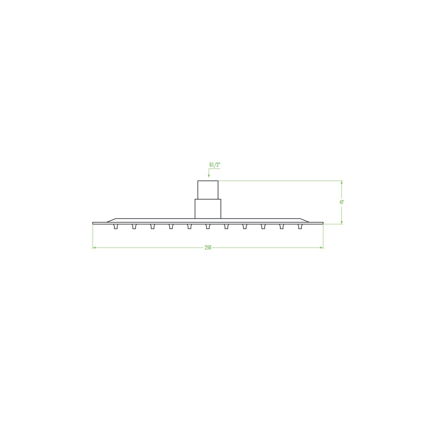 Deszczownica deszczownia RONDO SLIM Chrom LAVEO Deszczownica deszczownia RONDO SLIM Chrom LAVEO