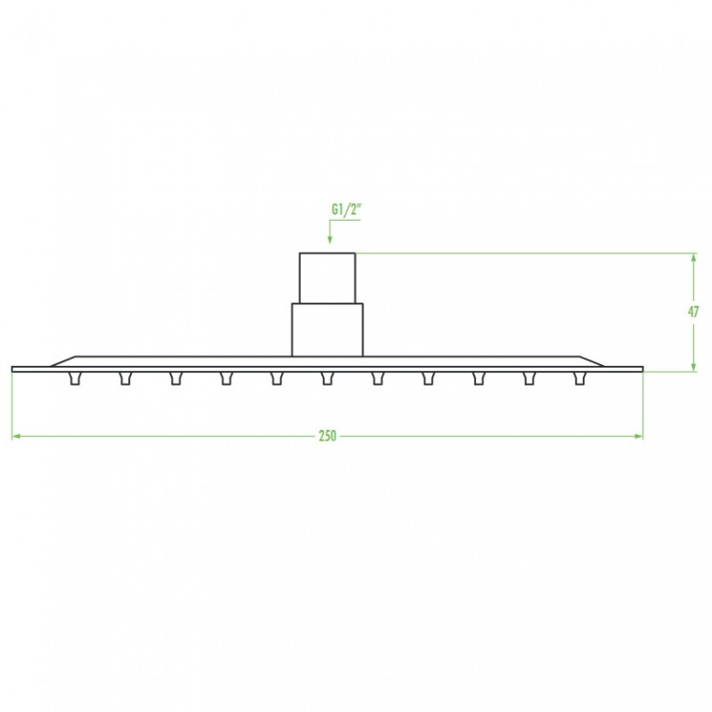 Deszczownica deszczownia RONDO SLIM Chrom LAVEO Deszczownica deszczownia RONDO SLIM Chrom LAVEO