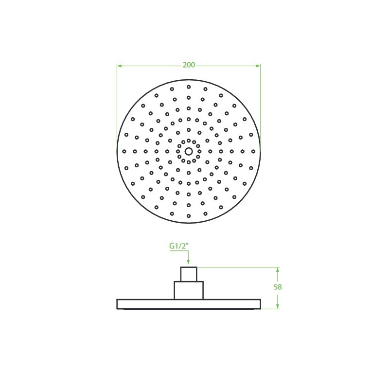 Deszczownica deszczownia RONDO Chrom Laveo Deszczownica deszczownia RONDO Chrom Laveo