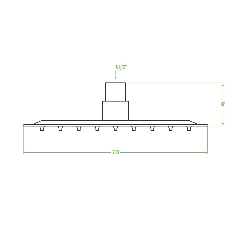 Deszczownica deszczownia RONDO SLIM Chrom Laveo Deszczownica deszczownia RONDO SLIM Chrom Laveo