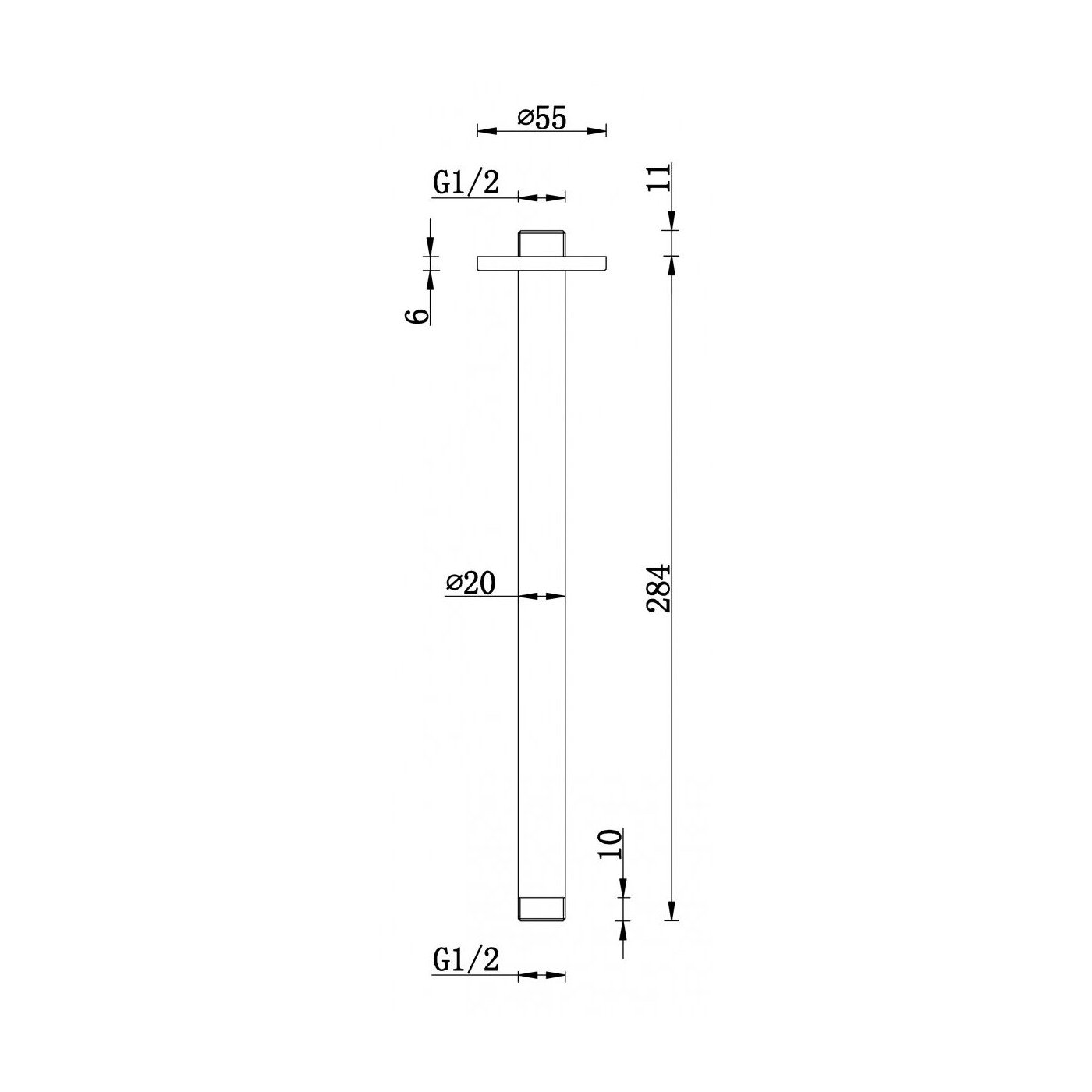 RONDO Wylewka Sufitowa Deszczowni Czarny
