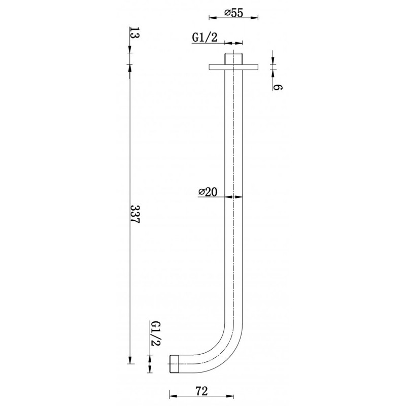 RONDO Wylewka Ścienna Deszczowni Czarna