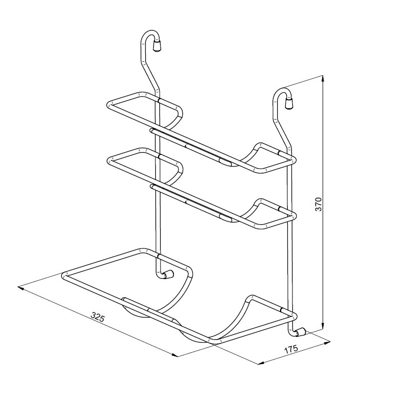 Półka Metalowa Wisząca Zawieszana na Reling Półka Metalowa Wisząca Zawieszana na Reling