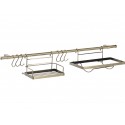 Półka Kuchenna Wisząca z Relingiem Patyna