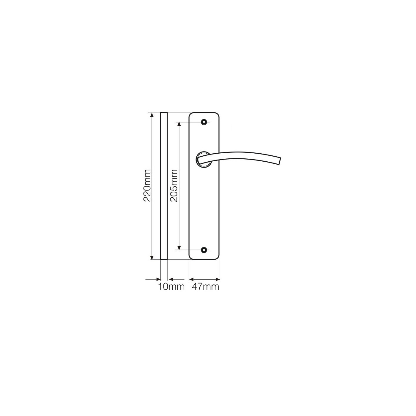 Klamka Wewnętrzna MADERA Grafit