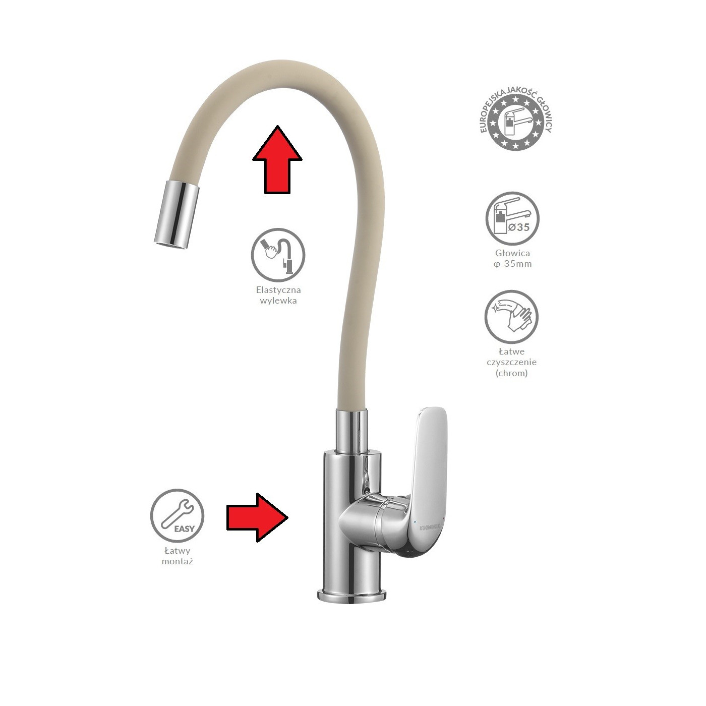 Zlewozmywak Zlew Granitowy Bateria elastyczna Syfon