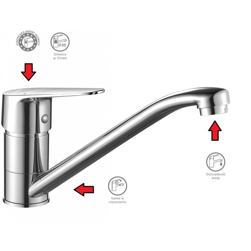 Bateria Zlewozmywakowa Stojąca SAGRA Bateria Zlewozmywakowa Stojąca SAGRA