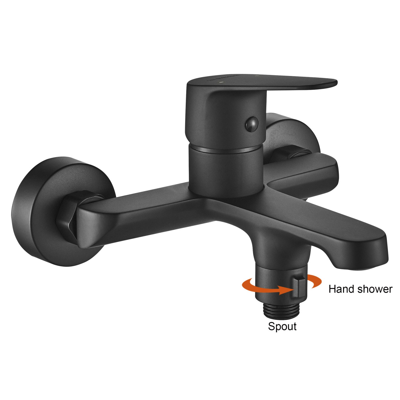 Bateria Wannowa Ścienna Czarna SAGRA