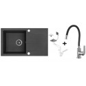 Zlewozmywak Zlew Granitowy Bateria elastyczna Syfon Zlewozmywak Zlew Granitowy Bateria elastyczna Syfon