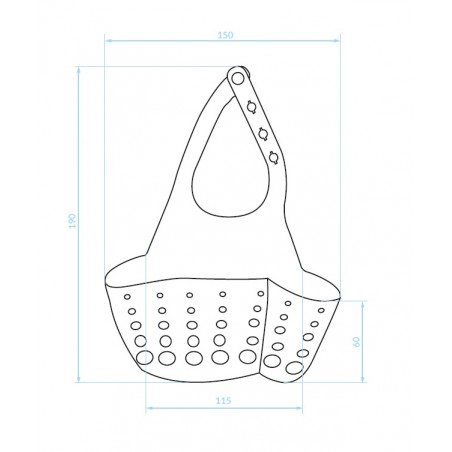 Organizer Kuchenny Pojemnik na Gąbki do Zlewu