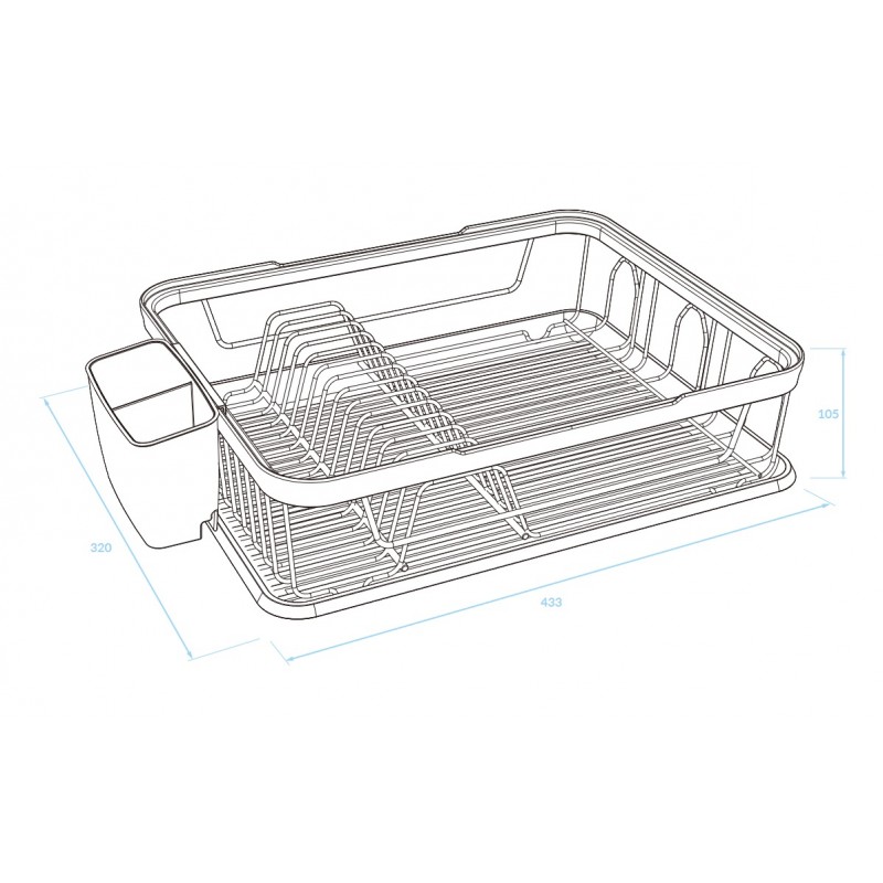 Suszarka do Naczyń Czarna Różowe Złoto Ociekacz Suszarka do Naczyń Czarna Różowe Złoto Ociekacz