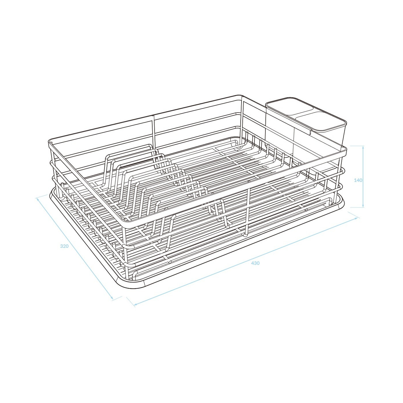 Suszarka do Naczyń Czarna Ociekacz