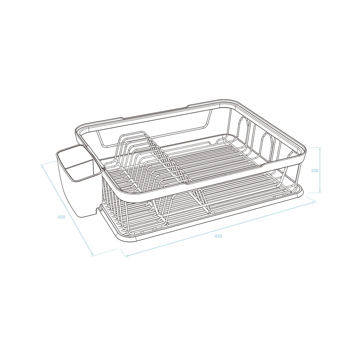 Suszarka do Naczyń Czarna Złota Ociekacz