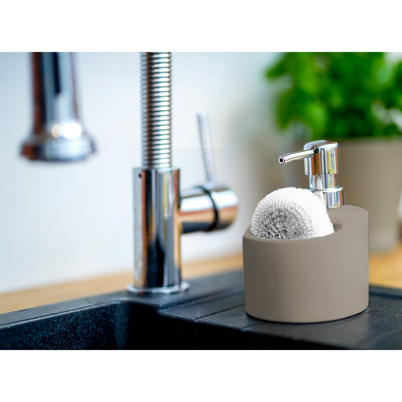 Dozownik do Płynu do Naczyń Ceramiczny Beżowy Dozownik do Płynu do Naczyń Ceramiczny Beżowy