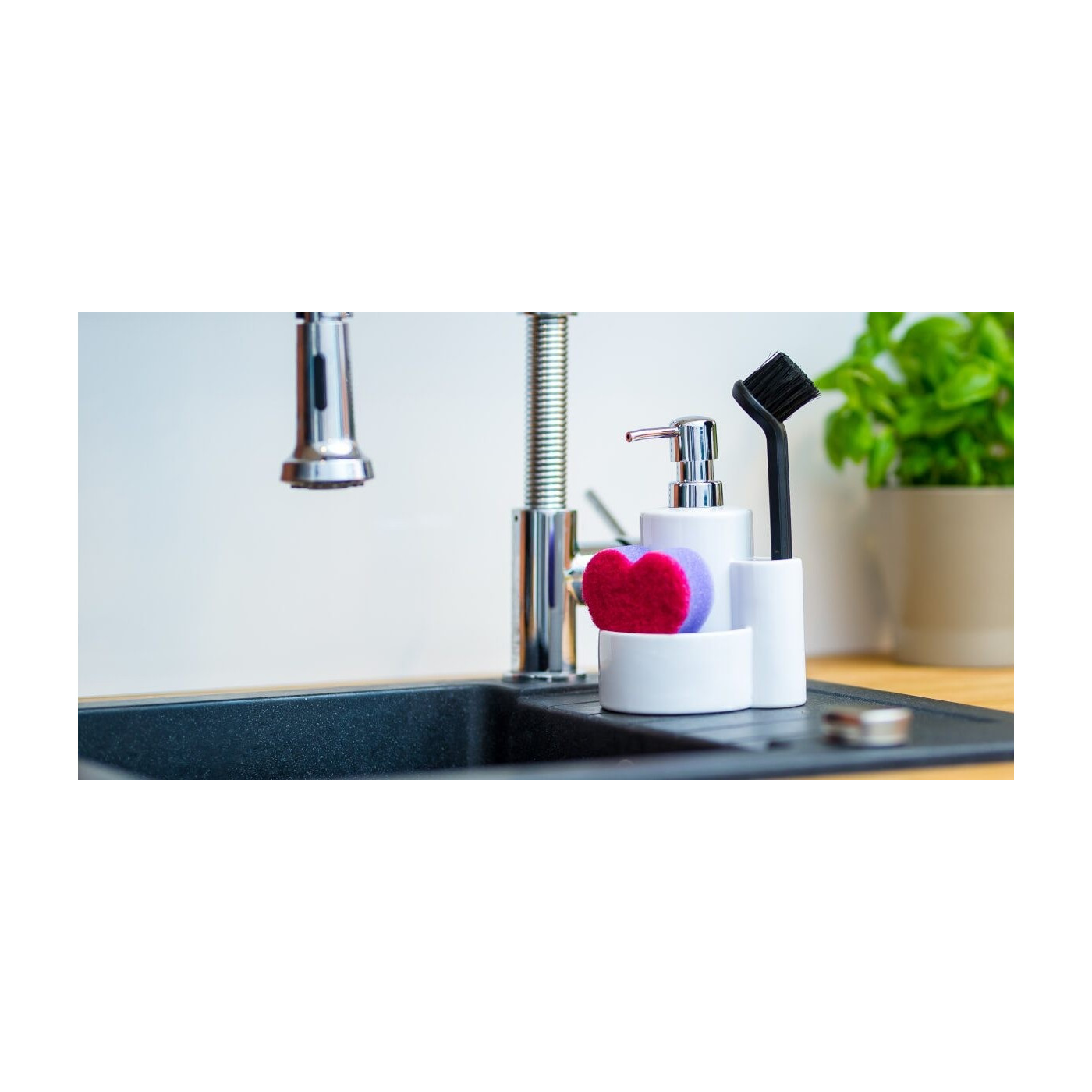 Dozownik do Płynu do Naczyń Ceramiczny Czarny