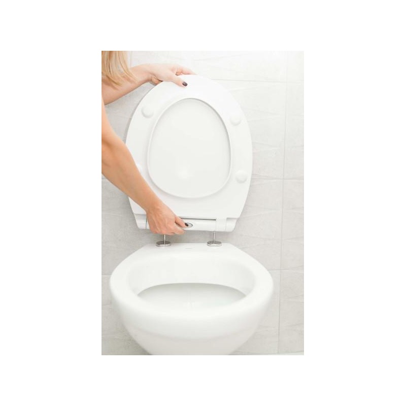 Deska WC Wolnoopadająca Wypinana Biała STANDARD