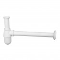 Syfon Umywalkowy Butelkowy Stalowy Biały