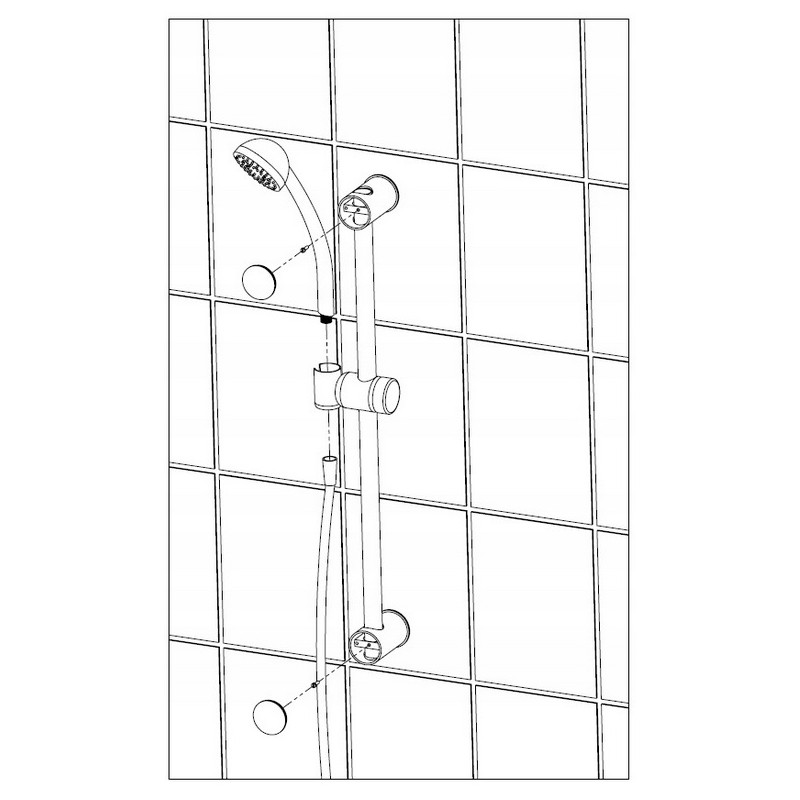 Zestaw Natryskowy Prysznicowy Czarny