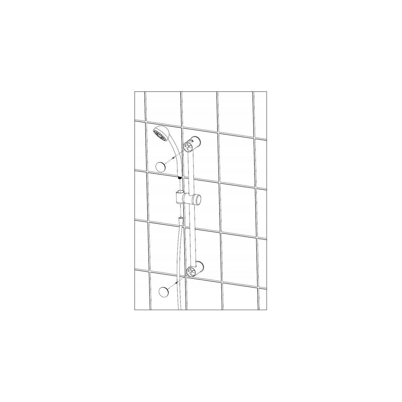 Zestaw Natryskowy Prysznicowy Czarny Złoty