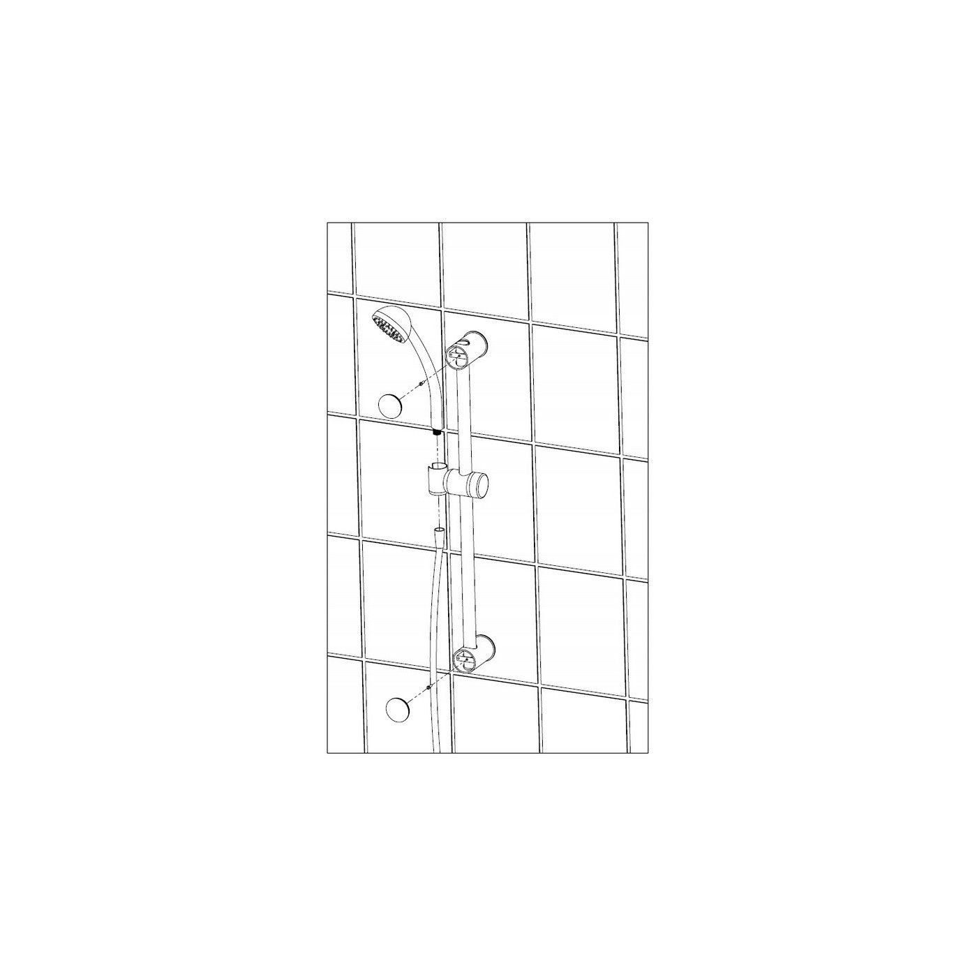 Zestaw Natryskowy Prysznicowy Biały CENTO