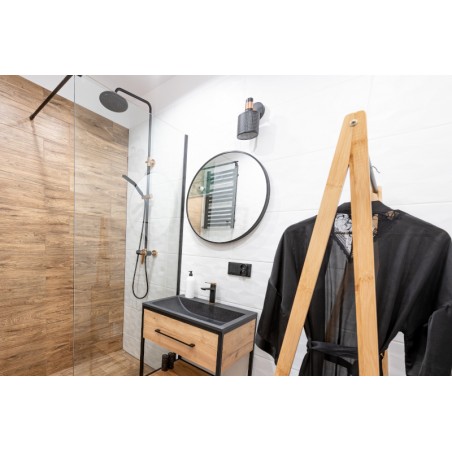 Zestaw Prysznicowy Słuchawka Wąż i Uchwyt Czarny Złoty