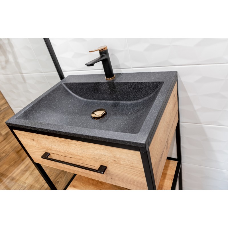 Bateria Umywalkowa Łazienkowa Czarna Złota Bateria Umywalkowa Łazienkowa Czarna Złota