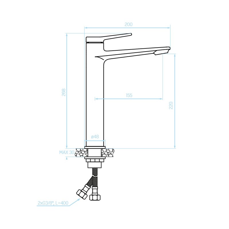 Bateria Umywalkowa Łazienkowa Nablatowa Alanis Bateria Umywalkowa Łazienkowa Nablatowa Alanis